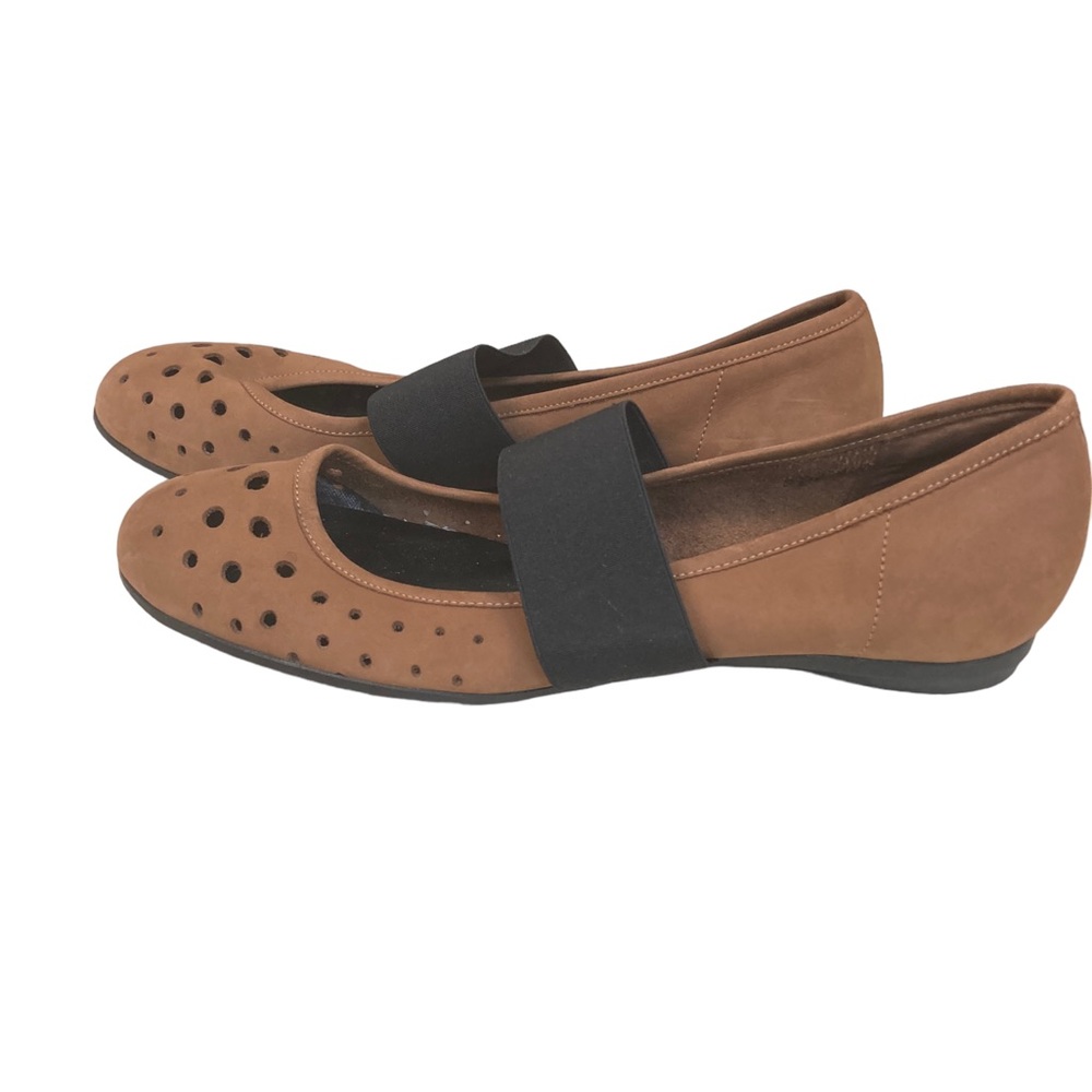 Sesto Meucci Comfort Perforate Ballet Flats  with Elasti Large Band Size  9&1/2M